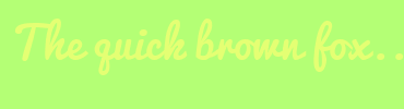 Image with Font Color E4FF73 and Background Color B4FF75